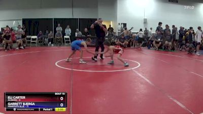 87 lbs Quarters & 1st Wb (16 Team) - Eli Carter, Alabama vs Garrett Bjerga, Minnesota Blue