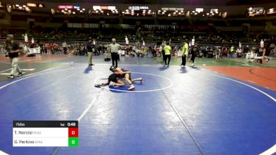 75 lbs Consolation - Thomas Narcisi, Seagull Wrestling Club vs Greyson Perkins, Byaa