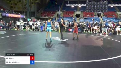 120 lbs Cons 32 #2 - Maximus Hay, Wisconsin vs Myles Burroughs, New Jersey