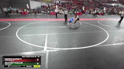 95 lbs Cons. Round 4 - Karson Barrett, Camp Douglas vs Brayden Mueller, Whitehall