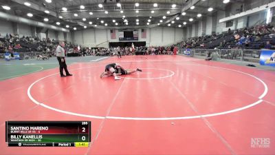 285 lbs Round 3 (3 Team) - SANTINO MARENO, Burnt Hills Sr HS vs Billy Kanellis, Wantagh Sr High