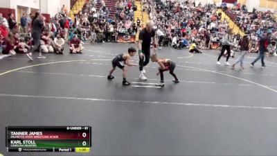 61 lbs Quarterfinal - Tanner James, Palmetto State Wrestling Acade vs Karl Stoll, Carolina Reapers