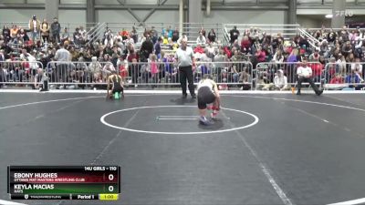 110 lbs Cons. Round 2 - Ebony Hughes, Ottawa Mat Masters Wrestling Club vs Keyla Macias, Hays