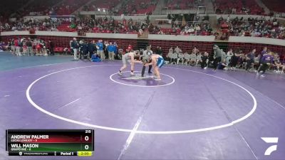 215 lbs Round 1 (16 Team) - Andrew Palmer, Lucas Lovejoy vs Will Mason, Grapevine