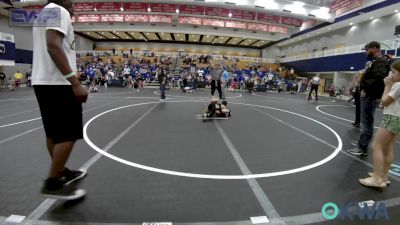 55 lbs Semifinal - Emerly Pretty Bear, Harrah Little League Wrestling vs Mateo Sierra, OKC Saints Wrestling