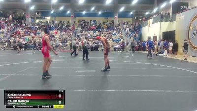 113 lbs Quarterfinal - Caleb Garcia, DeMatha Catholic vs Aryan Sharma, Landon School