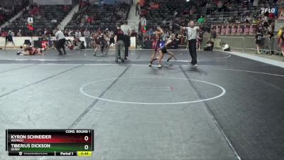 92 lbs Cons. Round 1 - Kyron Schneider, Wamego vs Tiberius Dickson, Derby