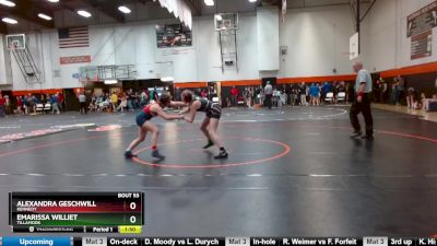 130 lbs Champ. Round 1 - Emarissa Williet, Tillamook vs Alexandra Geschwill, Kennedy