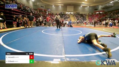 61 lbs Quarterfinal - Cain Howeth, Barnsdall Youth Wrestling vs Jaxson Dilbeck, Woodland Wrestling Club