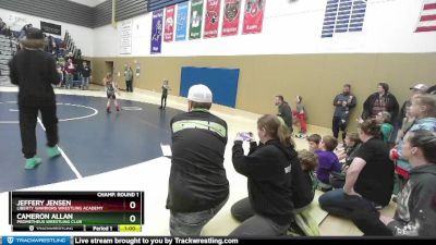 49 lbs Round 1 - Sawyer Wemhoff, St. Maries Wrestling Club vs Hattie Brown, Team Real Life Wrestling