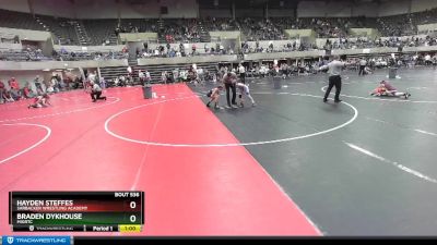 75 lbs Champ. Round 2 - Hayden Steffes, Sarbacker Wrestling Academy vs Braden Dykhouse, MIGRTC