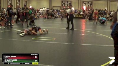 50 lbs Semifinal - Owen Brink, MHWC vs Emory White, Marc Aurelle