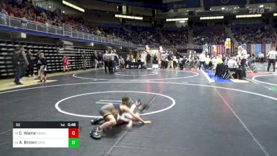 55 lbs Round Of 64 - Colton Waine, McGuffey vs Ari Brown, Oxford