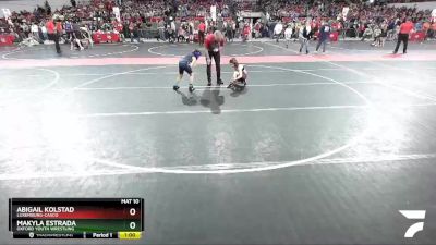 75 lbs Cons. Round 3 - Makyla Estrada, Oxford Youth Wrestling vs Abigail Kolstad, Luxemburg-Casco