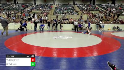 95 lbs Consi Of 4 - Wyatt Cooper, South Forsyth WAR Wrestling Club vs Blaze Taff, Woodland Wrestling