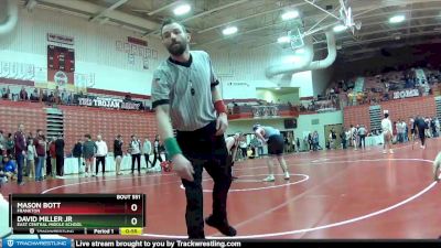 220 lbs Cons. Round 2 - David Miller Jr, East Central Middle School vs Mason Bott, Frankton