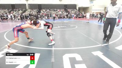 102-I lbs Consi Of 32 #2 - Daniel Cabarcas, Rhino Wrestling vs Ryan Halal, Union P.A.L