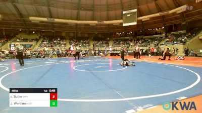 46 lbs Round Of 32 - Chapman Butler, Mannford Pirate Youth Wrestling vs Jacob Wardlow, Heat