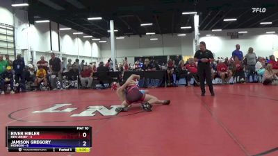 114 lbs Placement Matches (8 Team) - River Hibler, New Jersey vs Jamison Gregory, Michigan