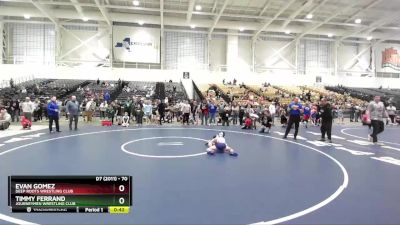 70 lbs Champ. Round 1 - Timmy Ferrand, Journeymen Wrestling Club vs Evan Gomez, Deep Roots Wrestling Club