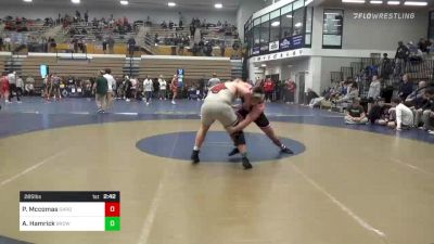 285 lbs Consi Of 8 #1 - Peyton Mccomas, Gardner-Webb vs Alex Hamrick, Brown University