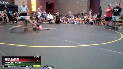 80 lbs Semis & 1st Wrestleback (8 Team) - Bodie Swords, MO Outlaws Black vs McKalee Holmes, Alpha Elite