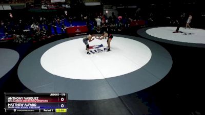 175 lbs Cons. Round 2 - Anthony Vasquez, Bell Gardens High School Wrestling vs Matthew Alfaro, South High School Wrestling