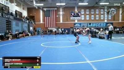 120 lbs Cons. Round 2 - Brigham Harmon, Skyline vs Gibson Benham, Skyline