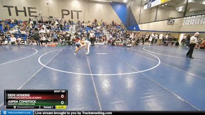 72 lbs Quarterfinal - Demi Hoskins, Sanderson Wrestling Academy vs Aspen Comstock, Wasatch Wrestling Club