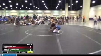 120 lbs Round 4 (8 Team) - Evan Martinez, CFWA vs Justin Contreras, Suwannee
