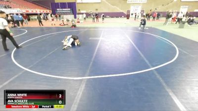 100 lbs Cons. Semi - Ava Schultz, Pinnacle Wrestling Club vs Anna White, North Dakota