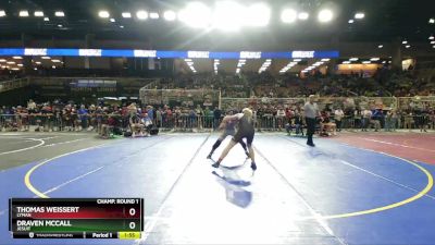 2A 150 lbs Champ. Round 1 - Thomas Weissert, Lyman vs Draven McCall, Jesuit