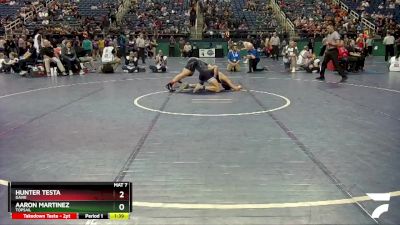 4A 175 lbs Semifinal - Aaron Martinez, Topsail vs Hunter Testa, Davie