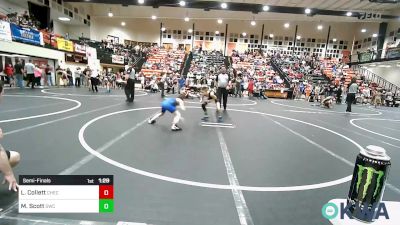 70 lbs Semifinal - Lane Collett, Checotah Matcats vs Marcus Scott, Salina Wrestling Club