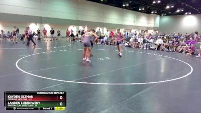 195 lbs Round 4 (16 Team) - Kayden Oltman, Michiana Vice-Pink vs Landen Ludrowsky, Oregon Clay Wrestling