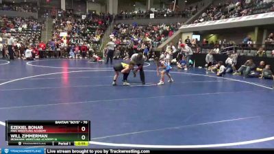 70 lbs Round 2 - Will Zimmerman, Ironhawk Wrestling Academy IA vs Ezekiel Bonar, MWC Wrestling Academy