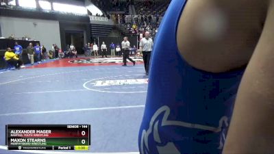 144 lbs Champ. Round 2 - Alexander Mager, Rantoul Youth Wrestling vs Maxon Stearns, Murphysboro Wrestling