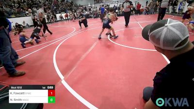 55 lbs Quarterfinal - Kage Fawcett, Springdale Youth Wrestling Club vs Noah Smith, Wagoner Takedown Club