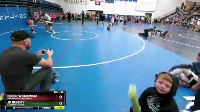 59 lbs Quarterfinal - Jd Rumsey, Cowboy Kids WC vs Ryder Wisniewski, Green River Grapplers