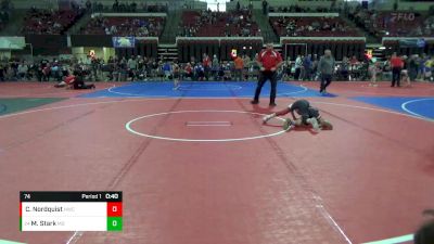 74 lbs 3rd Place Match - Mason Stark, Montana Disciples vs Colin Nordquist, Hardin Wrestling Club