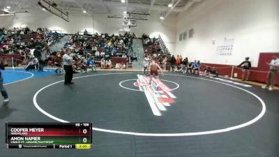 106 lbs Cons. Round 1 - Amon Napier, Lingle-Ft. Laramie/Southeast vs Cooper Meyer, Wheatland