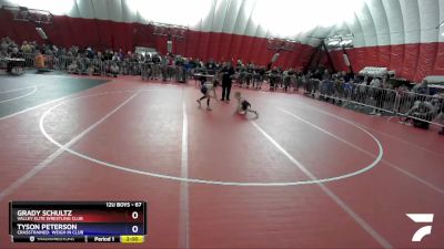 67 lbs Quarterfinal - Grady Schultz, Valley Elite Wrestling Club vs Tyson Peterson, CrassTrained: Weigh In Club