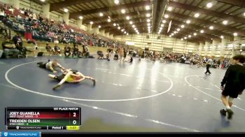 87 lbs Finals (2 Team) - Trexden Olsen, Utah Green vs JOEY GUANELLA, West Coast Riders