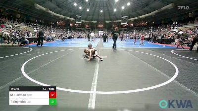 46 lbs Round Of 16 - Mason Hileman, Blue Devil Wrestling vs Tanner Reynolds, Little Axe Takedown Club