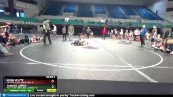 50 lbs Round 2 (3 Team) - Noah White, Eastside Youth Wrestling vs Tanner James, Team Bear Wrestling Club Red