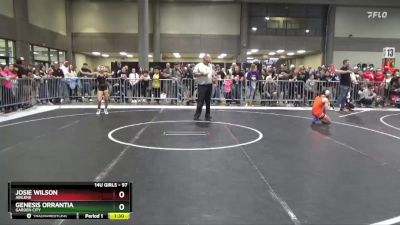 97 lbs Quarterfinal - Josie Wilson, Abilene vs Genesis Orrantia, Garden City