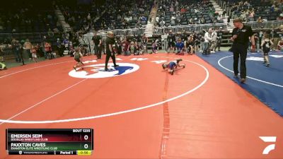 45 lbs 3rd Place Match - Emersen Seim, Douglas Wrestling Club vs Paxxton Caves, Evanston Elite Wrestling Club