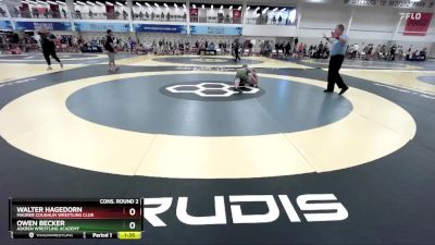 121-2 lbs Cons. Round 2 - Owen Becker, Askren Wrestling Academy vs Walter Hagedorn, Maurer Coughlin Wrestling Club