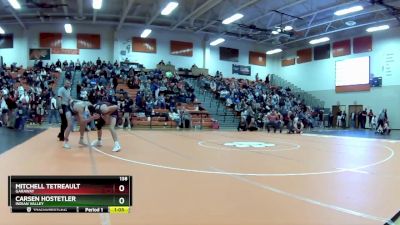 138 lbs Champ. Round 2 - Carsen Hostetler, Indian Valley vs Mitchell Tetreault, Garaway