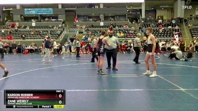 125 lbs 7th Place Match - Zane Wesely, Wahoo Wrestling Club vs Karson Roeber, Siouxland Wrestling Academy